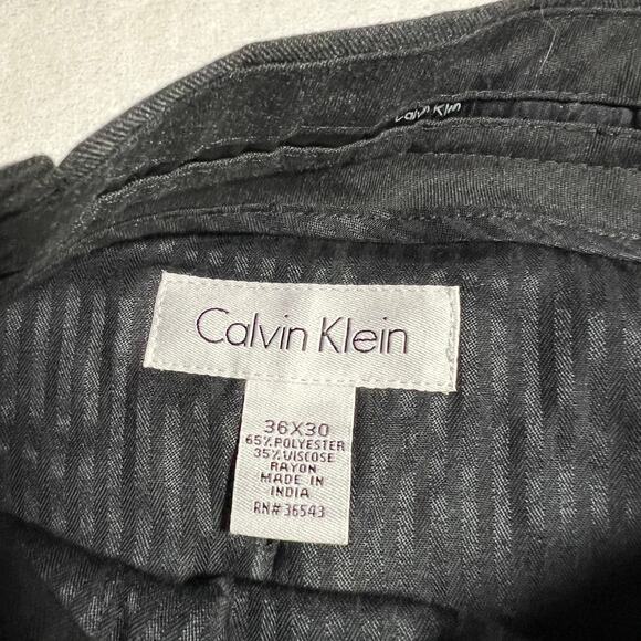 Calvin Klein Men's Flat Front Straight Leg Pants Trousers Size 36 x 30 Office - Picture 4 of 9